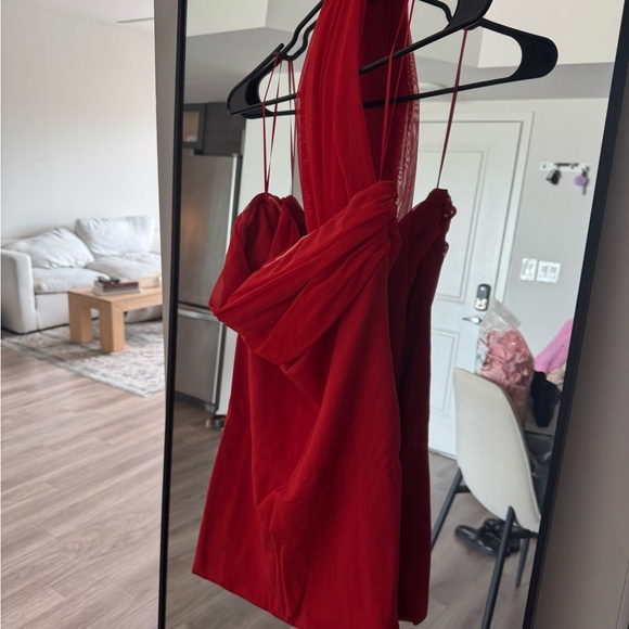 Superdown Red Strapless Bodycon Dress Night Out - Picture 4 of 4